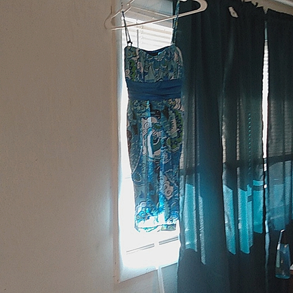 City triangle size medium Paisley blue dress